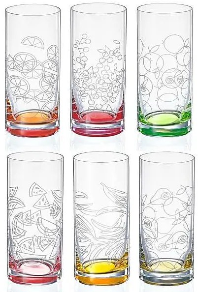 Crystalex Juicy Fruit No.2 470 ml 6 ks