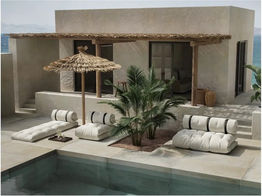 Tmavosivé rozkladacie kreslo vhodné do exteriéru Karup Design Design OUT™ Buckle Up Dark Grey