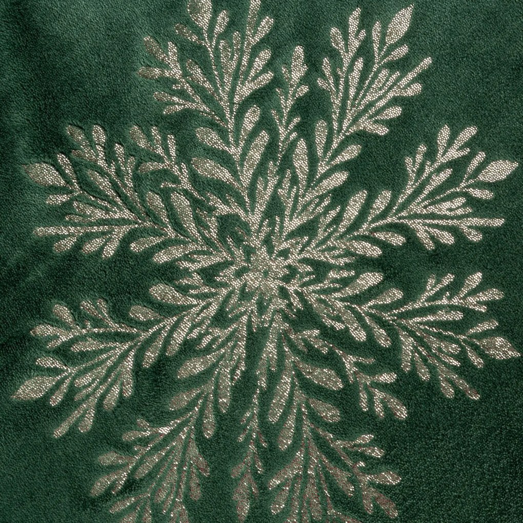 VIANOČNÁ FLANELOVÁ DEKA SNOW GOLD 150X200 CM VZOROVANÁ