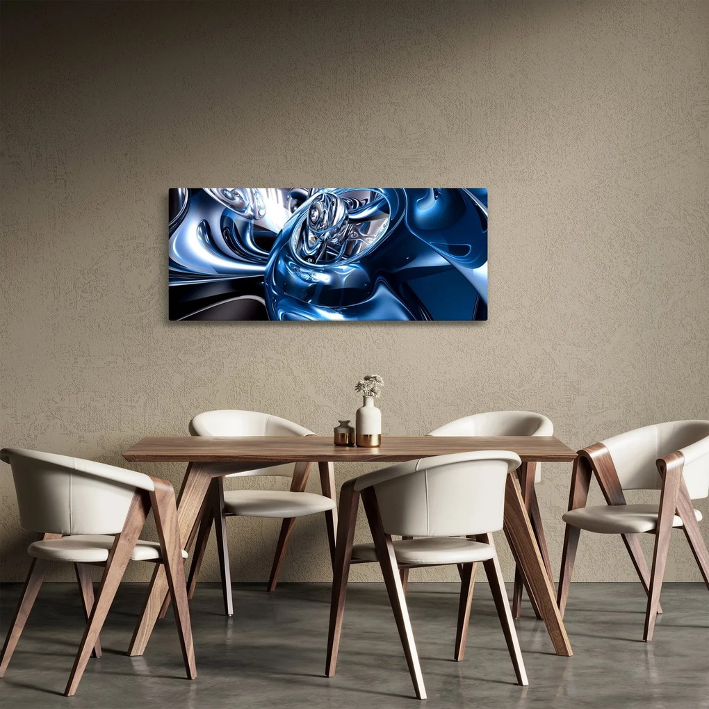 Obraz abstrakcie - kruhy (120x50 cm)