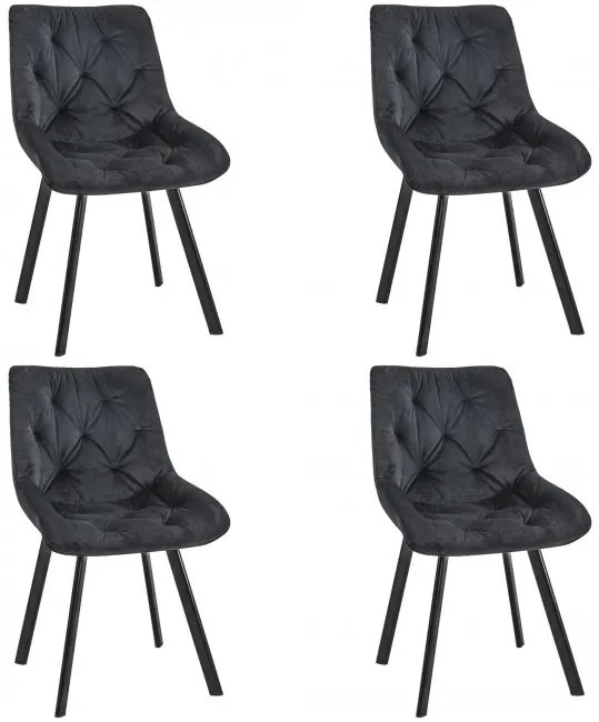 Set štyroch jedálenských stoličiek SJ.33 čierne