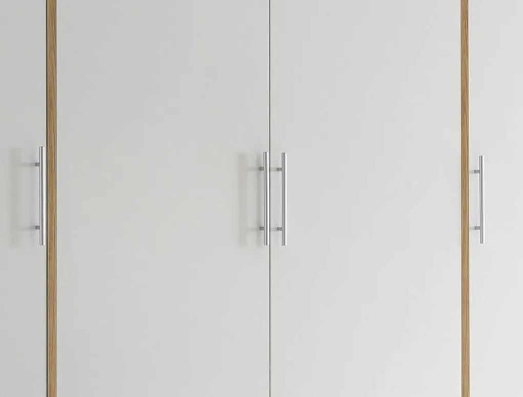 Šatníková skriňa Valencia, 206 cm, dub artisan/biela