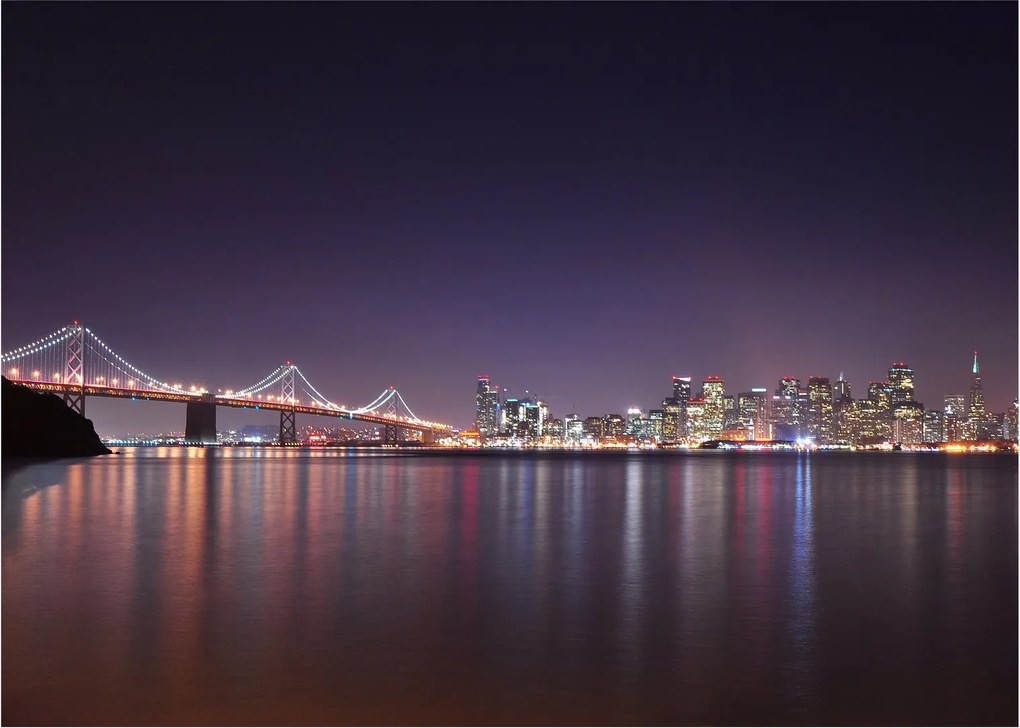 Sklenený obraz pohľadu na San Francisco, California (70x50 cm)