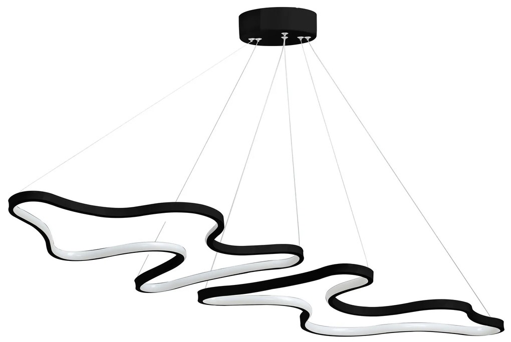 Stropní LED svítidlo DUPLE ARTISAN černé/studená bílá