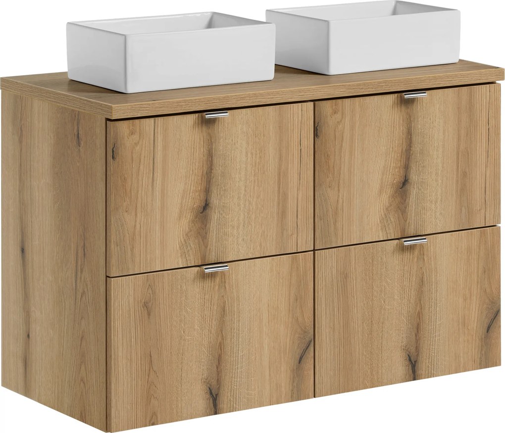 Comad Kúpeľňová skrinka s doskovým umývadlom set Nova Oak 100 dub coast evoke