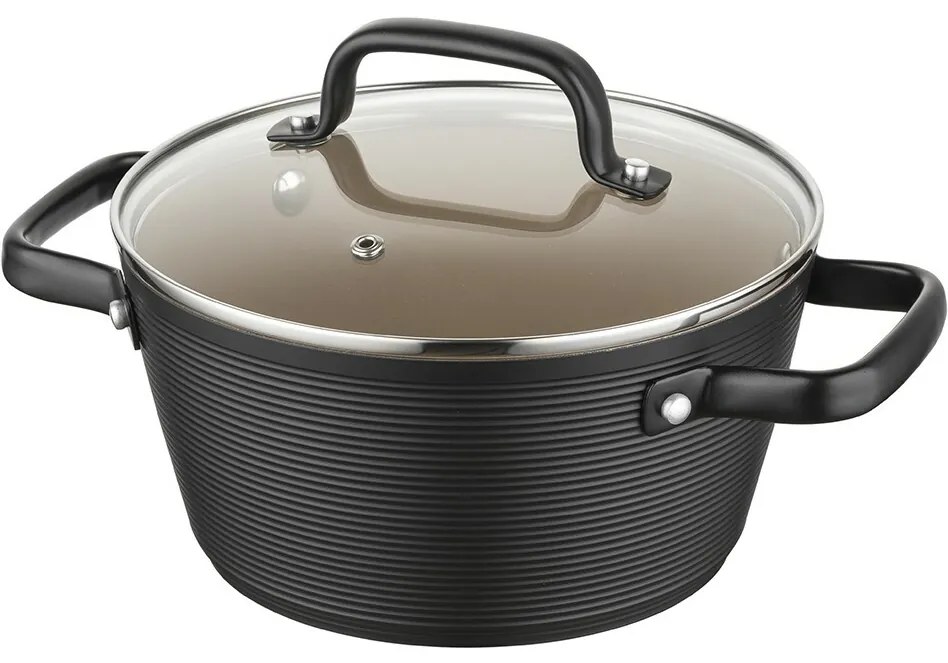 Florina Hliníkový hrniec Carina Black 2,2 l, 20 cm, pr. 20 cm