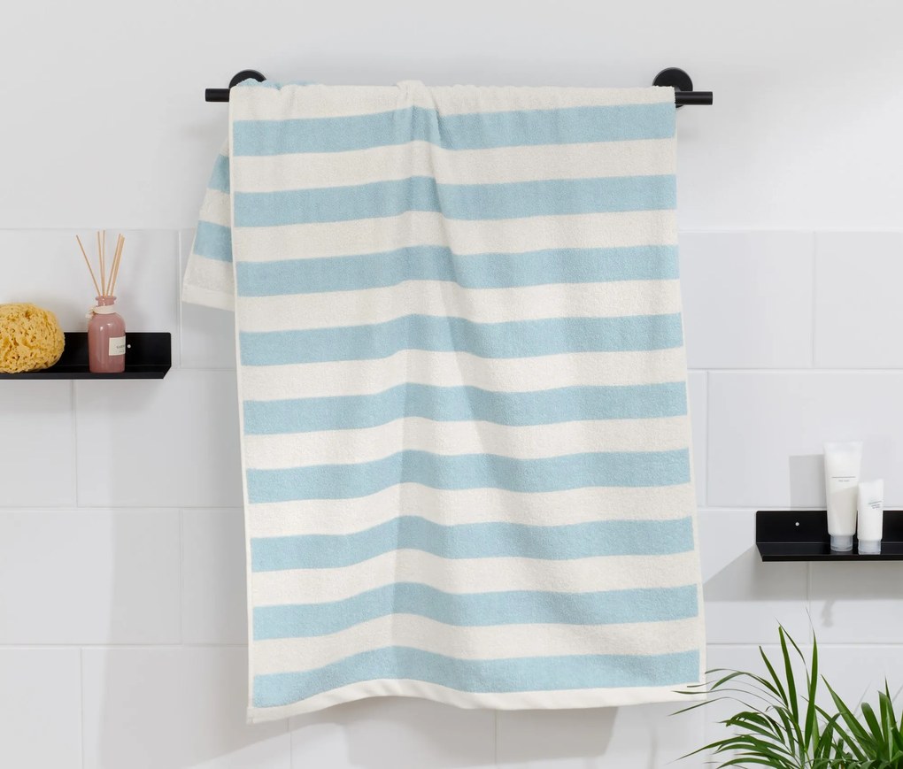 Osuška, svetlomodro-biele prúžky