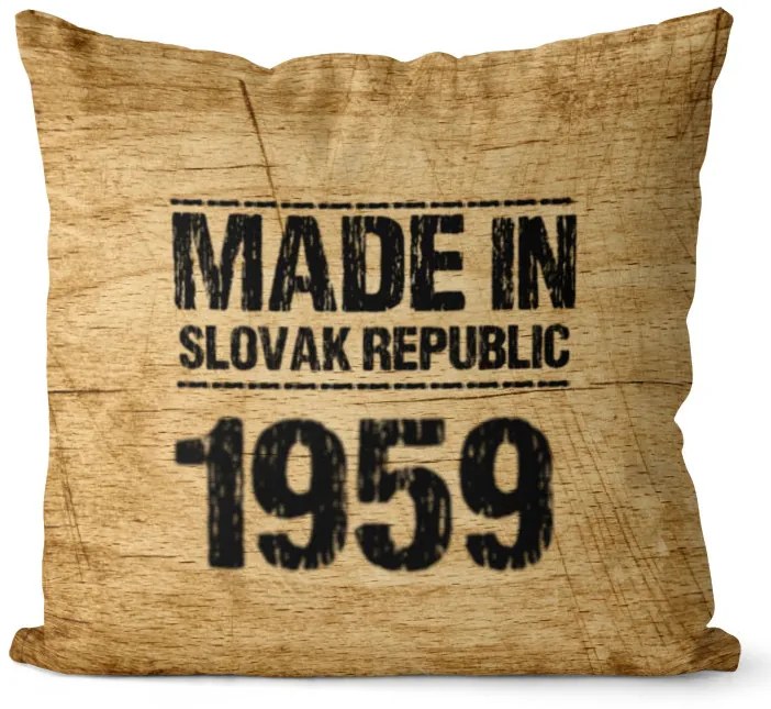 Vankúš Made In + rok (Veľkosť: 40 x 40 cm, rok: 1959)