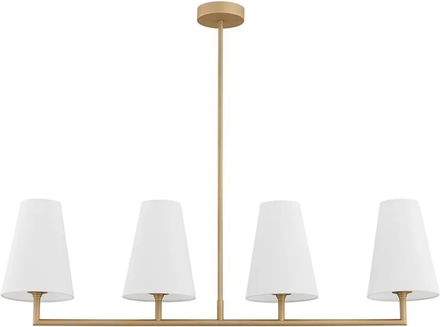 Argon 1828 - Luster na tyči SAFIANO 4xE27/15W/230V zlatá