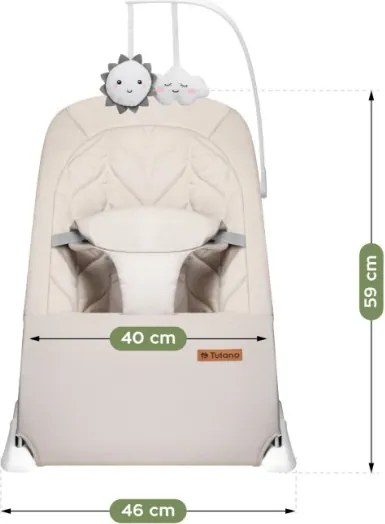 Detské hojdacie kreslo Moon 10 béžové