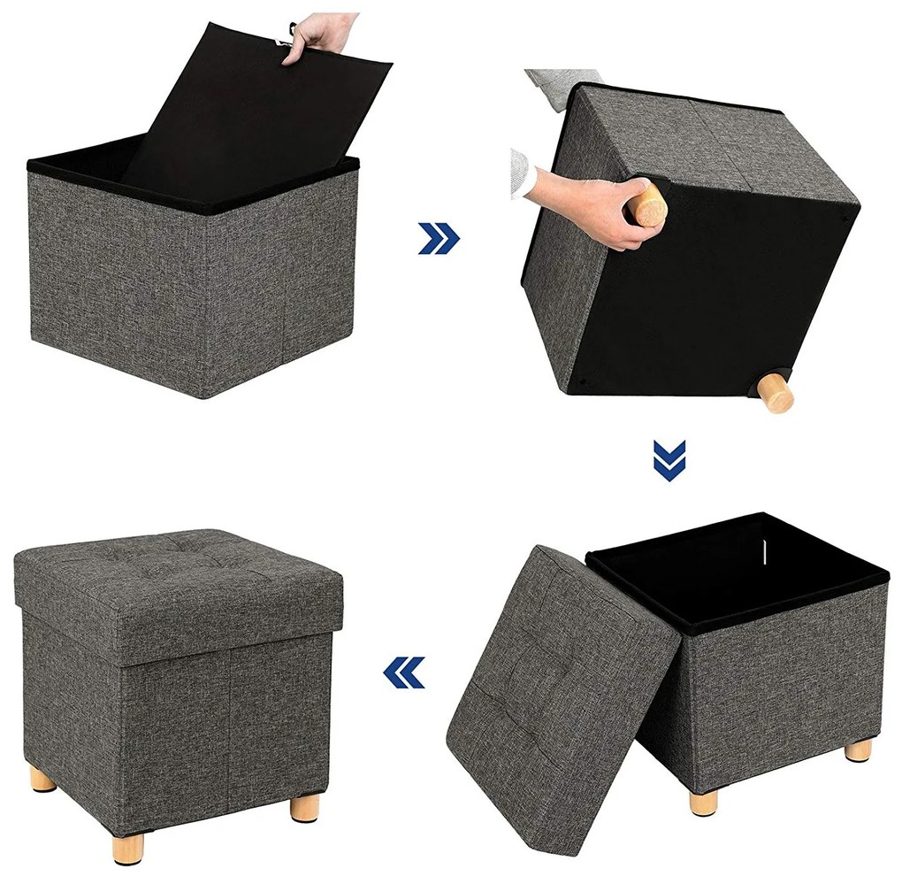 Taburetka Rothike tmavosivá
