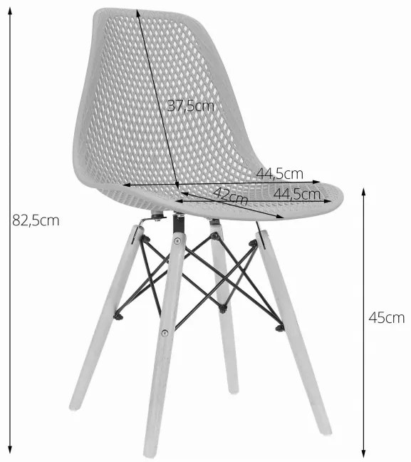 Set štyroch jedálenských stoličiek MARO čierne (4ks)