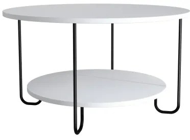 Konferenčný stolík CORRO 45x80 cm biela/čierna