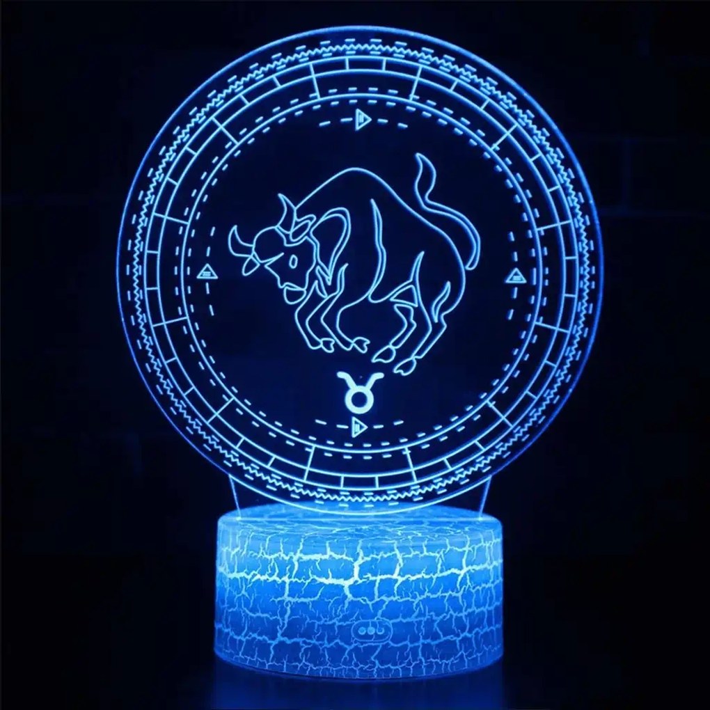 3Dmix 3D-MTV110 - Motív pre 3D LED nočnú lampu - znamenie zverokruku Býk