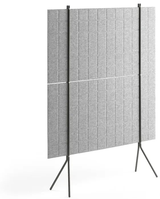 Paraván SPLIT, 1200x1500 mm, svetlo šedý