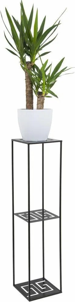 STOJAN NA KVETINÁČ DOUBLE FRAME 100X24X24 CM ČIERNA