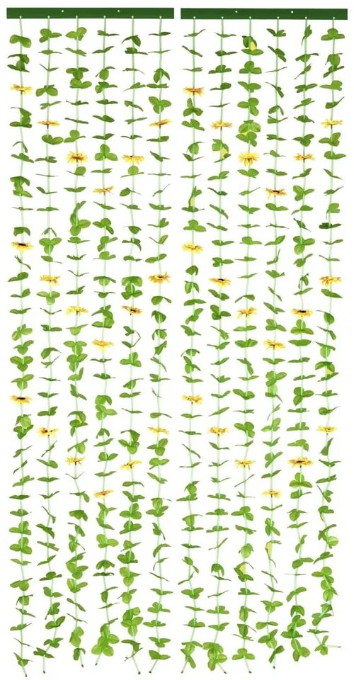 Žltý/zelený záves do dverí 90x190 cm Sunflowers – Maximex