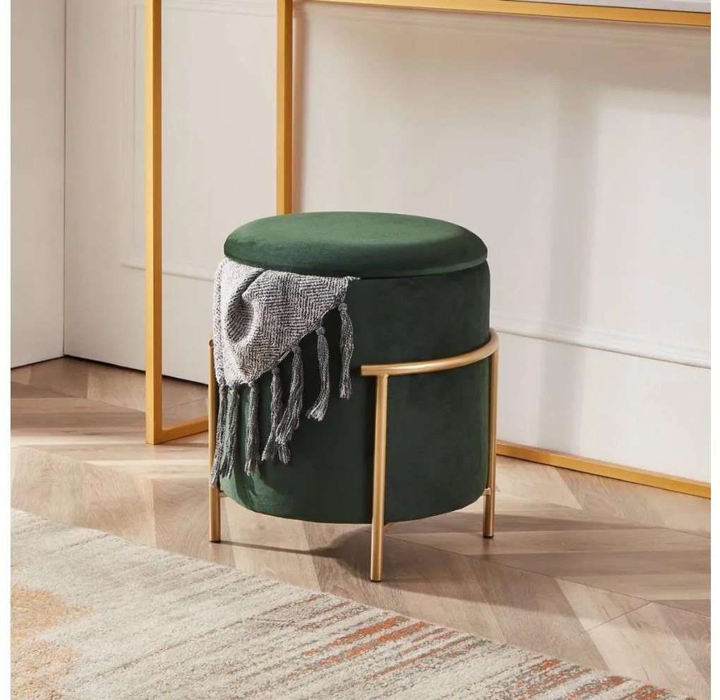 Eglo 424136 - Taburet MASHIKE 46x41 cm zelená/zlatá