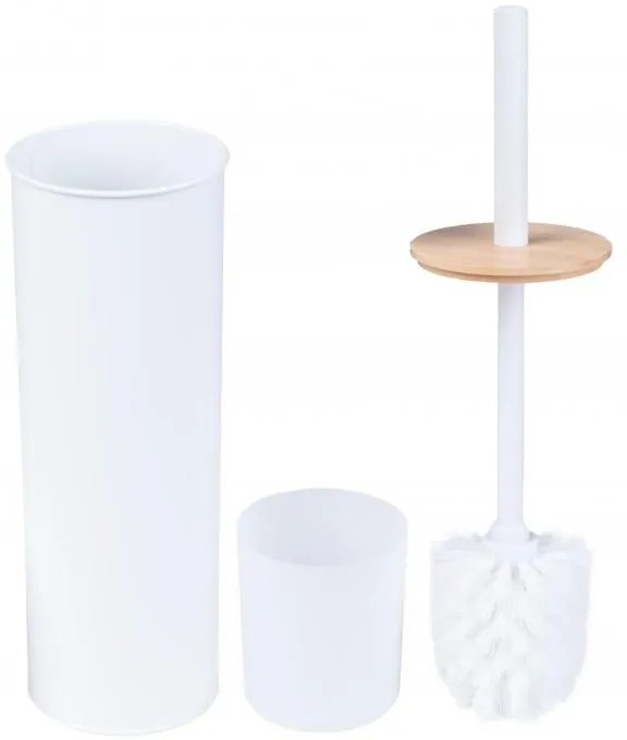 Erga Tango, WC kefa na postavenie 9x9x38 cm, biela-hnedá, ERG-YKA-P.TANGO-WHT