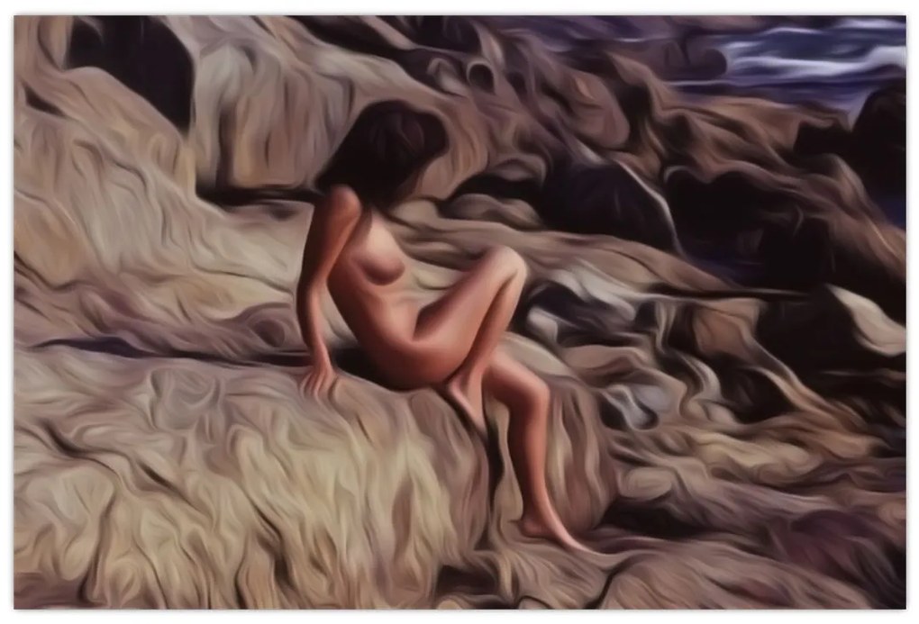 Obraz - Maľba ženy (90x60 cm)