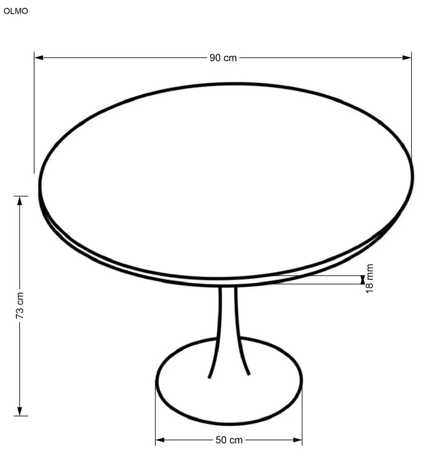 Okrúhly stôl OLMO, orech