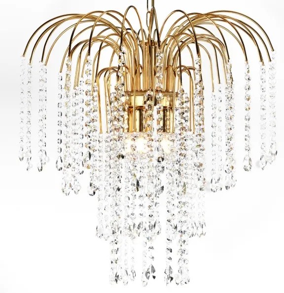 ONLI - Luster na reťazi PIOGGIA 5xE14/6W/230V zlatá