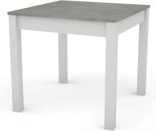 Jedálenský stôl David 80x80 cm, bílý/šedý beton | Biano