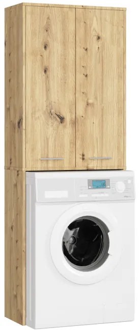 Kúpeľňová skrinka nad práčku FIN 180 2D dub artisan