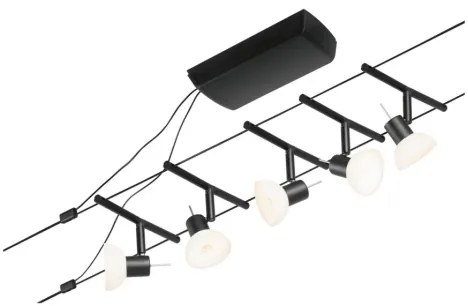 Paulmann 94450 - SADA 5xGU5,3/10W Bodové svietidlo SHEELA 230V čierna