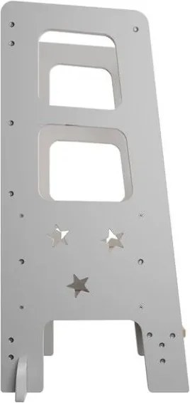 Rastúca detská učiaca veža, biela, výškovo prispôsobiteľná