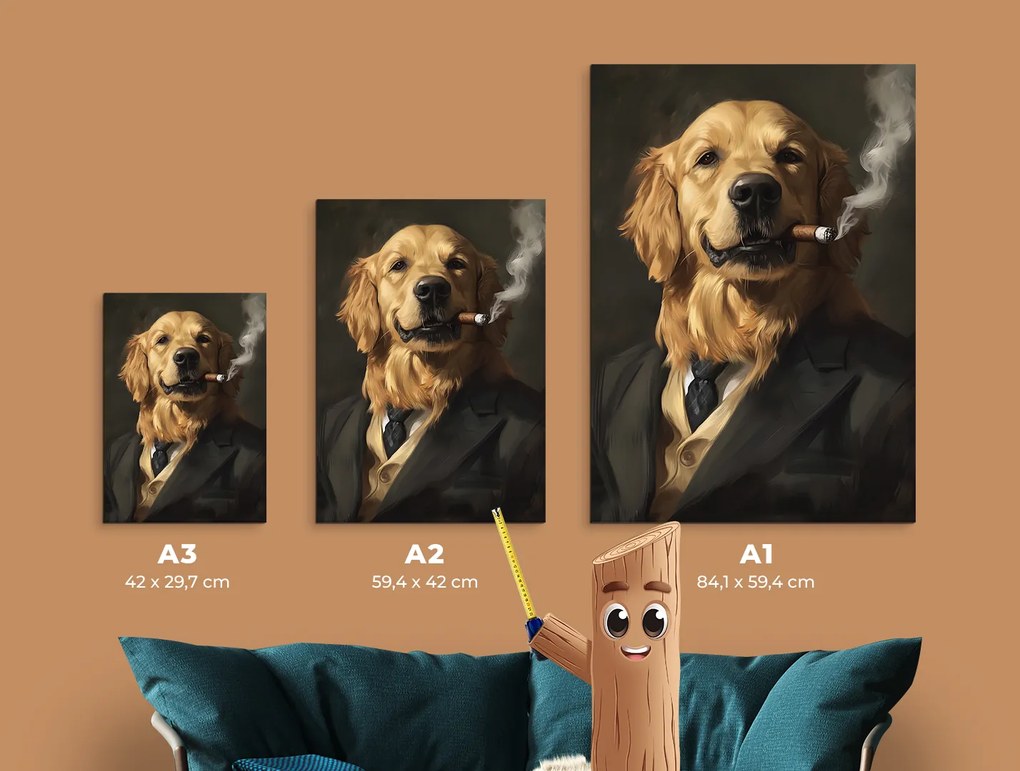 drevko | Obraz Zlatý retriever s charizmou