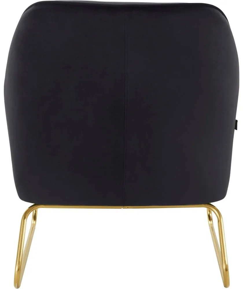 Čierne zamatové kreslo Joshua - Støraa