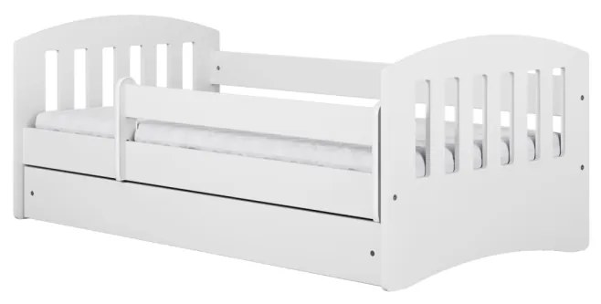 Kocot kids Detská posteľ Classic I biela, varianta 80x140, bez šuplíků, s matrací