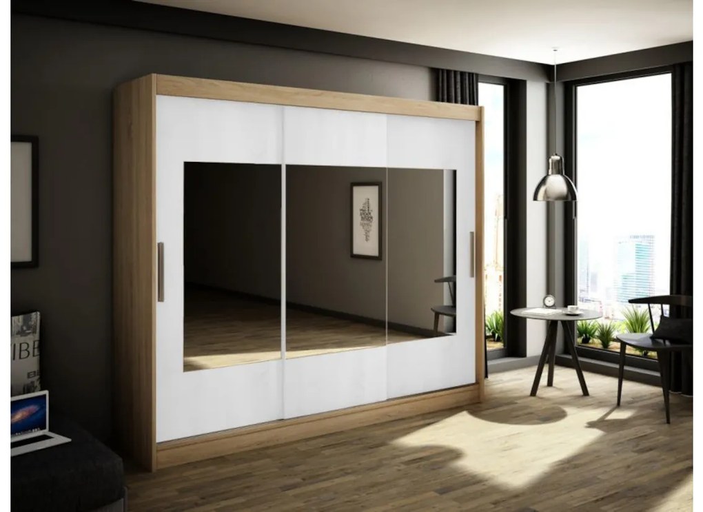 Posuvná skriňa TURINO 180, 180x200x62, čierna
