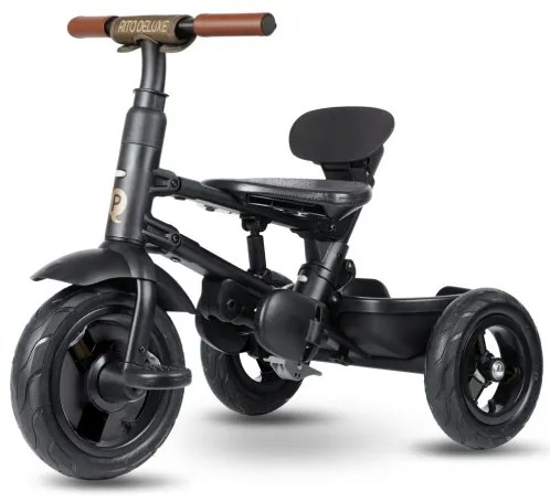 Detská trojkolka Rito Deluxe Rubber hnedá