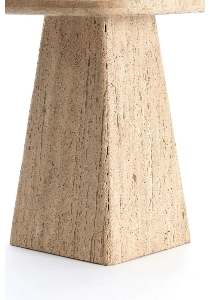 Odkladací stolík s doskou z kameňa 40x40 cm Kepami – Light & Living