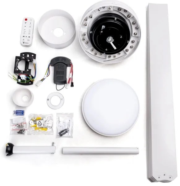 Aigostar - LED Stmievateľný stropný ventilátor LED/24W/230V 2700-6500K + DO biela