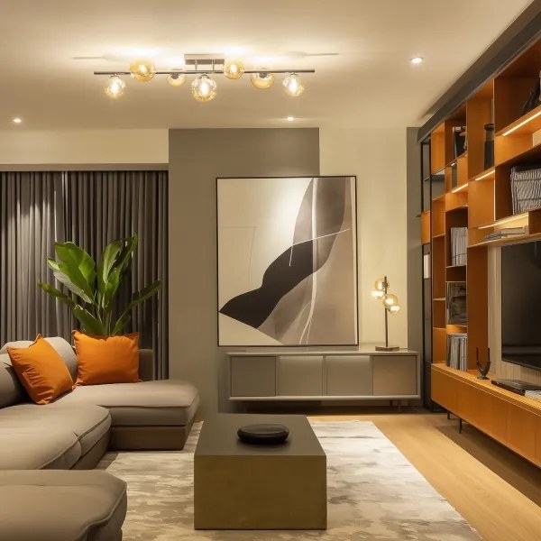 Brilagi - LED Prisadený luster MILLA 7xG9/3W/230V čierny chróm/zlatá