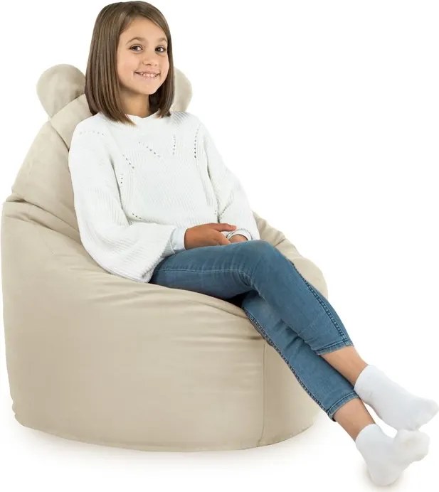 Detské kreslo Sako TEDDY – mäkké plyšové kreslo pre najmenších Farba: Červený