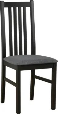 Jedálenská stolička Ontika, čierna/tmavo šedá látka%