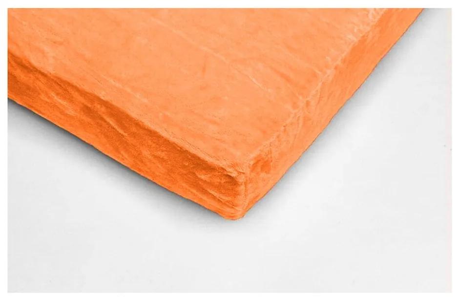 Oranžová mikroplyšová plachta My House, 180 × 200 cm