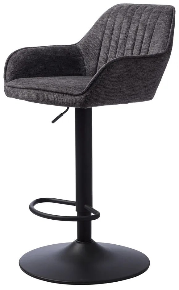 Tmavosivá barová stolička s nastaviteľnou výškou Nolan – Unique Furniture