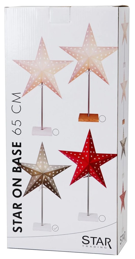 STAR TRADING Svietiaca hviezda na stojančeku Leo White Base