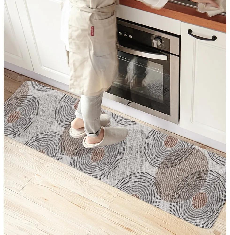 Sivý prateľný koberec behúň 58x140 cm - Oyo Concept