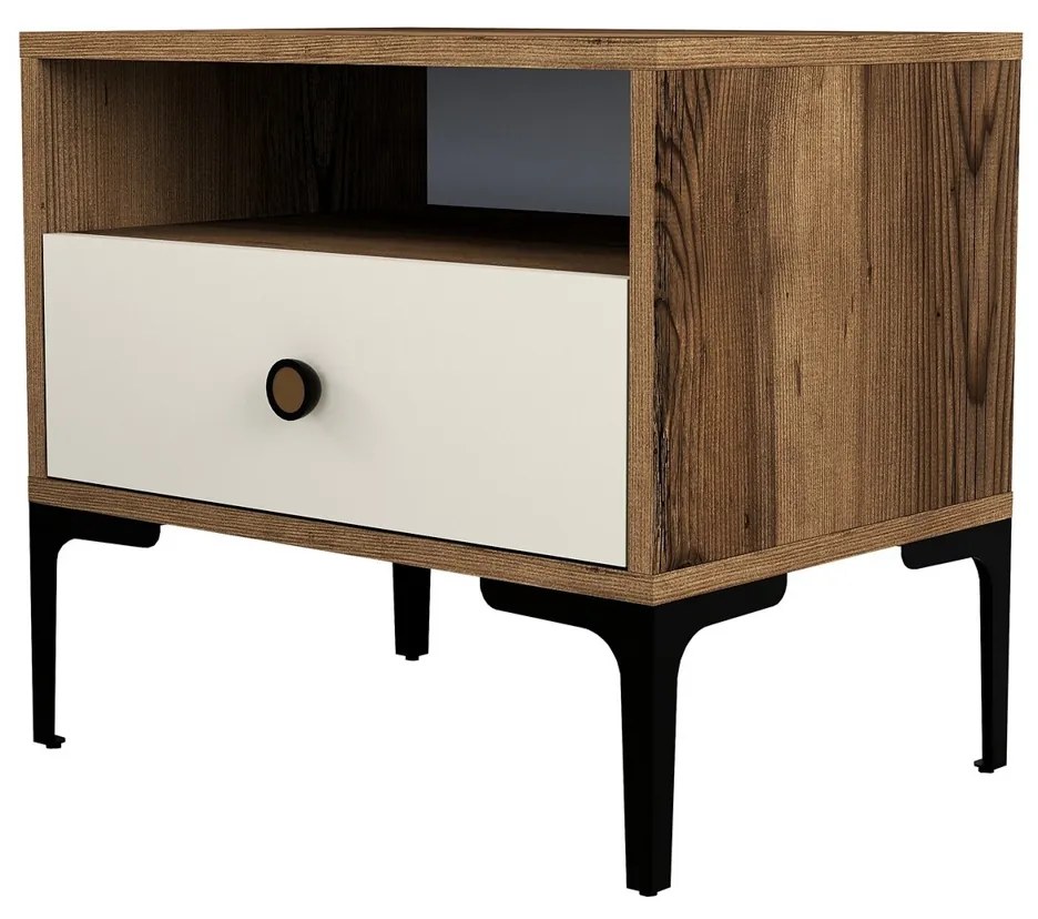 Nočný stolík Lisbon Walnut Cream