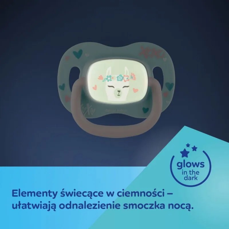Silikónový symetrický cumlík 18m+, Panda