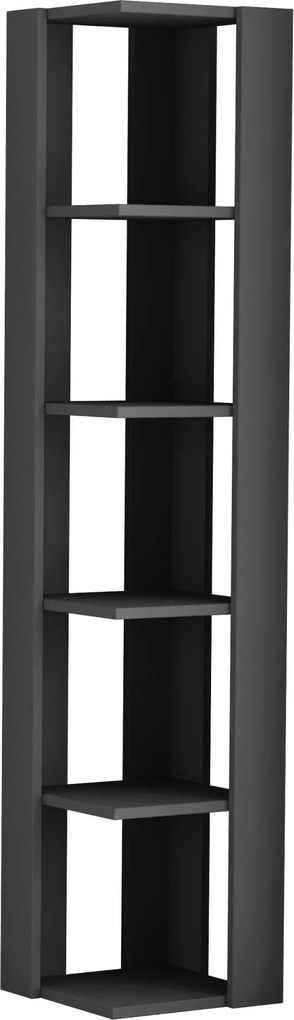 Rohová knižnica Houseland Nati antracit