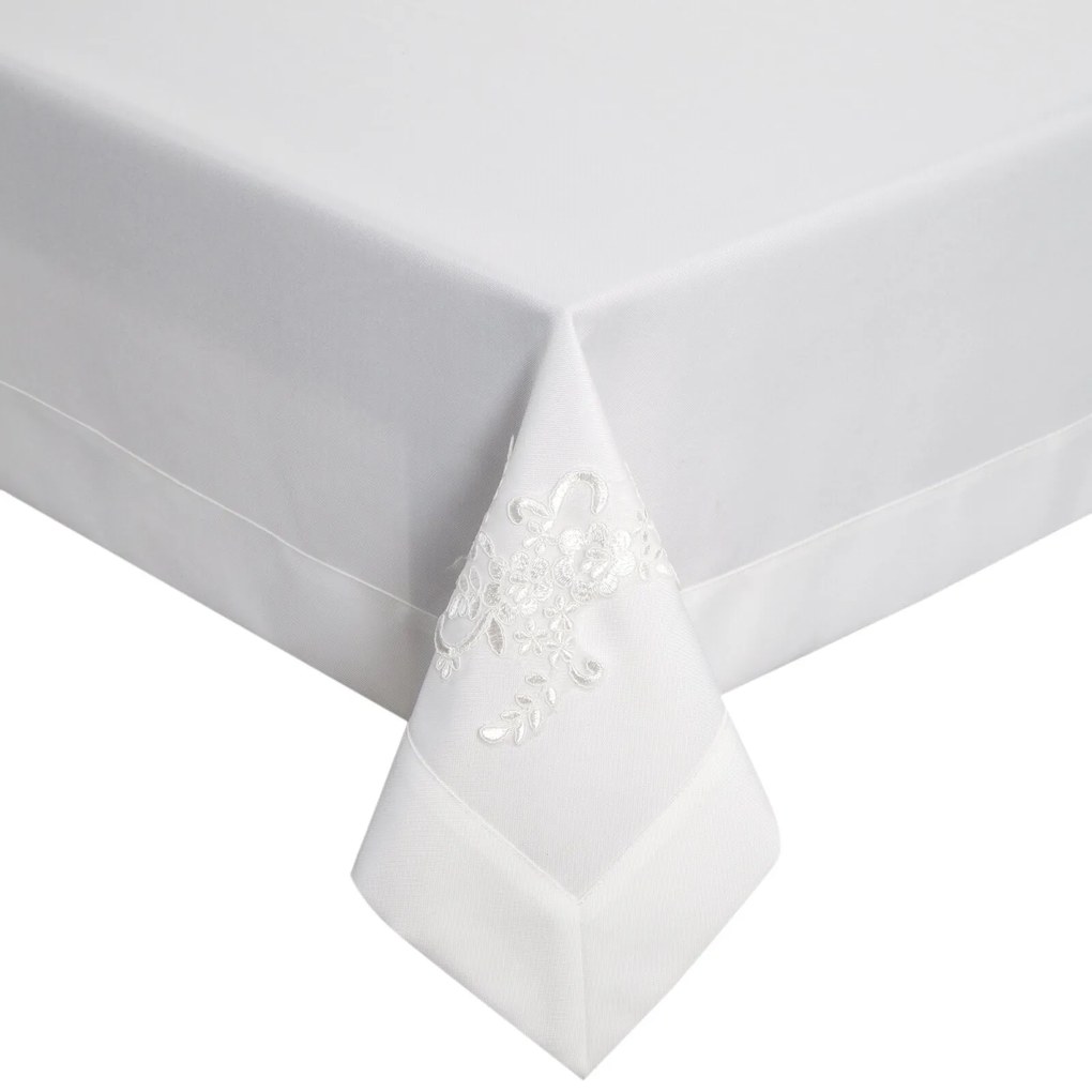 EUROFIRANY OBRUS TULIA 140X220 CM BIELA