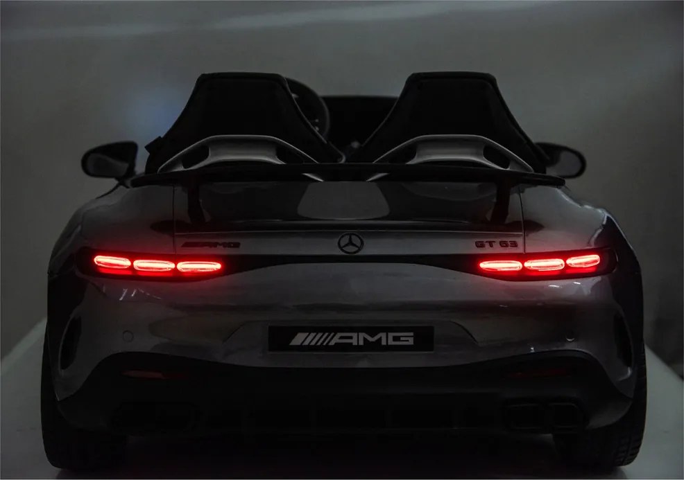 LEAN CARS Elektrické autíčko Mercedes GT63 AMG DK-GT63 24V LCD sivé lakované
