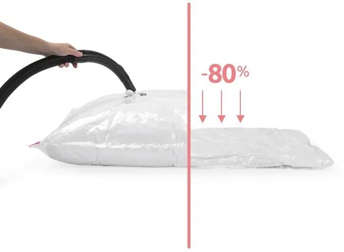 Vákuové úložné vrecká 5 x 70 l + 5 x 120 l, číra